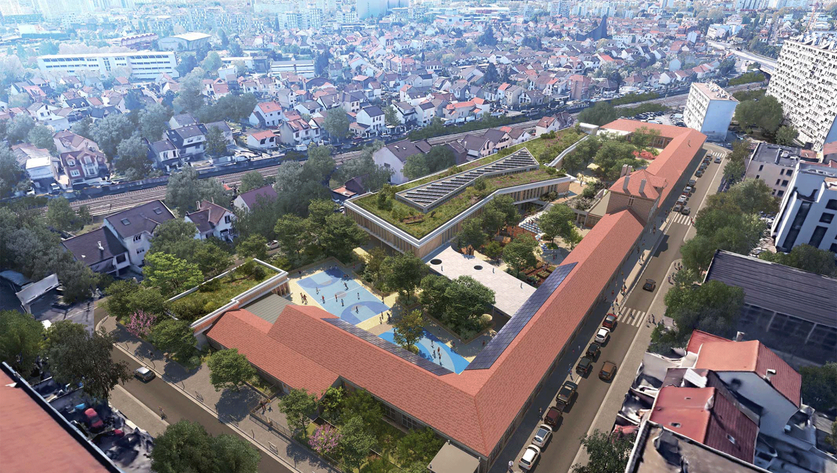 LAURÉAT DU CONCOURS POUR LE GROUPE SCOLAIRE A PIERREFITTE-SUR-SEINE (93)